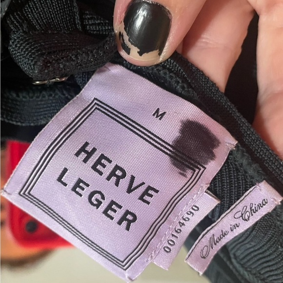 Navy Herve Leger bandage dress - Picture 4 of 6